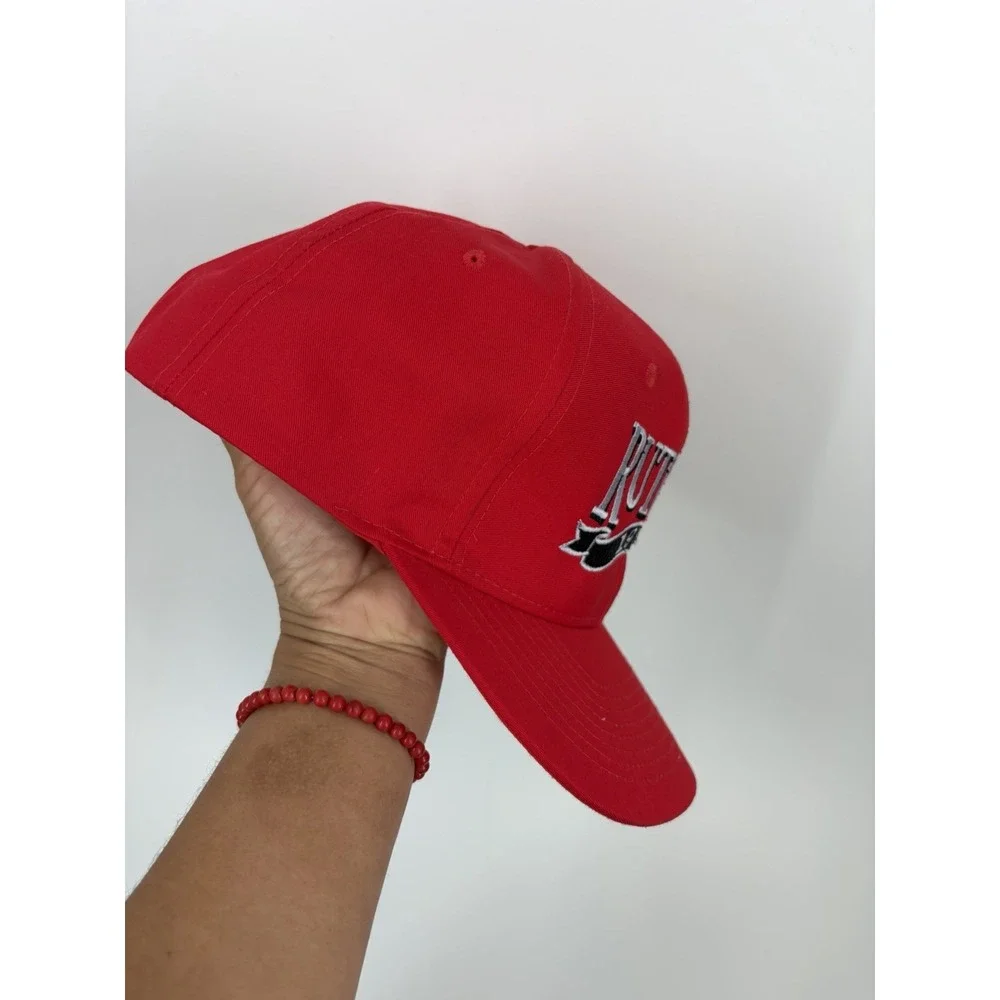 Vintage‎ 90s Rutgers University Snapback Hat Red NCAA Nissin Cap